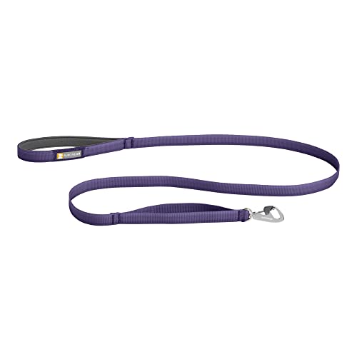 RUFFWEAR Front-Leine, leicht, 1,5 m, Starke Leine mit gepolstertem Griff und sicherem drehbarem Crux-Clip, kompaktes, flaches Tubelok-Gurtband, Purple Sage (Einheitsgröße, für alle Rassen) von RUFFWEAR