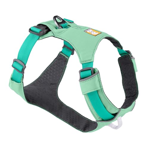 RUFFWEAR Hi & Light Dog Harness, No Pull Harness for Dogs Small, Medium Large & XL. Fully Adjustable Lightweight Harnesses with Aluminium Lead Attachment Portal & ID Bag, Sage Green (XS, 43-56cm) von RUFFWEAR