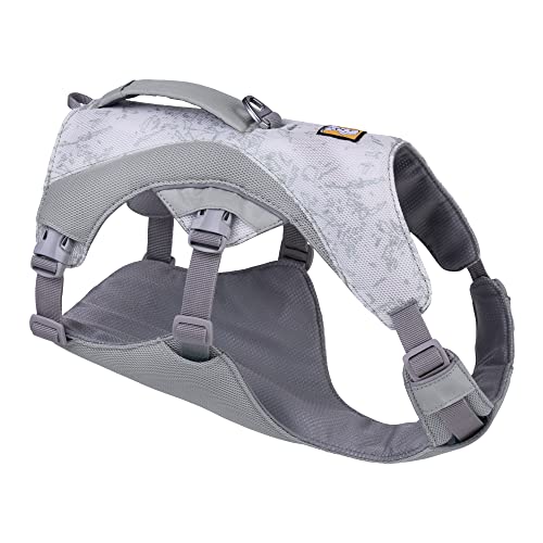 RUFFWEAR Swamp Cooler Hundegeschirr und Griff, leichte Laufausrüstung hält Haustiere bei heißem Wetter kühl, Verstellbar, stark und kühlend, 2 Leinen-Portale, Graphite Gray (Medium, 69-81cm) von RUFFWEAR