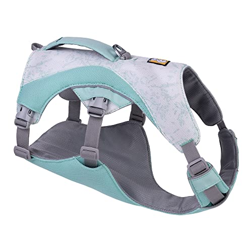 RUFFWEAR Swamp Cooler Hundegeschirr und Griff, leichte Laufausrüstung hält Haustiere bei heißem Wetter kühl, Verstellbar, stark und kühlend, 2 Leinen-Portale, Sage Green (X Small, 43-56cm) von RUFFWEAR