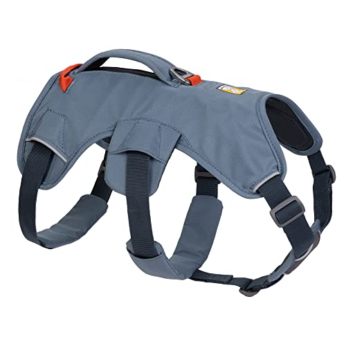 RUFFWEAR Mehrzweck-Hundegeschirr mit Griff, Web Master, verstellbares, Geschirr, 2 Leinenbefestigungen, für den täglichen Gebrauch, XXS, schieferblau von RUFFWEAR