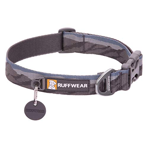 RUFFWEAR Flat Out Collar, Klassisches Hundehalsband für Große bis Sehr Große Hunderassen, Einstellbare Passform, Größe L (51-66 cm), Rocky Mountains von RUFFWEAR