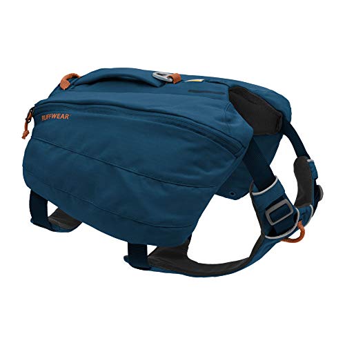 RUFFWEAR Hunderucksack, Bequeme Satteltasche für Tageswanderungen und Längeres Tragen, Für Sehr Kleine Hunderassen, Front Range Day Pack, Farbe Blue Moon, Größe XS von RUFFWEAR