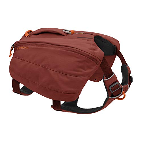 RUFFWEAR Hunderucksack, Bequeme Satteltasche für Tageswanderungen und Längeres Tragen, Für Große bis Sehr Große Hunderassen, Front Range Day Pack, Farbe Red Clay, Größe L/XL von RUFFWEAR