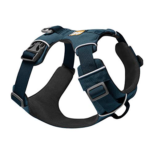 RUFFWEAR Front Range Hundegeschirr mit Brustring, Reflektierendes Gepolstertes Anti-Zieh-Geschirr, Blue Moon, XS von RUFFWEAR