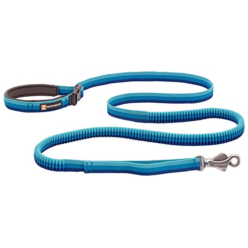 Ruffwear, Roamer Bungee-Hundeleine zum Laufen, Radfahren oder Wandern, kann mit der Hand oder ohne Hände verwendet Werden, Blue Atoll, 5.5-7ft von RUFFWEAR