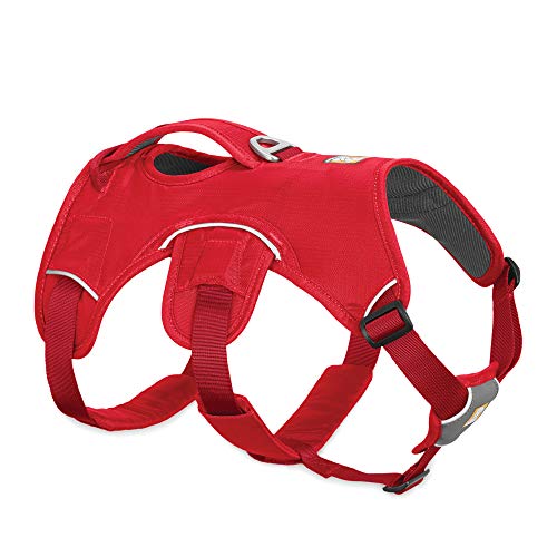 Ruffwear Mehrzweck-Hundegeschirr, Raues Gelände, Arbeitshunde, Sehr kleine Hunderassen, Größenverstellbar, Größe: XS, Rot, Web Master Geschirr von RUFFWEAR