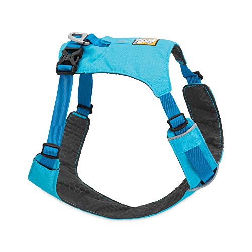 Ruffwear Leichtgewicht-Hundegeschirr, Miniatur-Hunderassen, Größenverstellbar, Größe: XXXS, Blau (Blue Atoll), Hi & Light Harness von RUFFWEAR