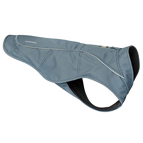 RUFFWEAR Overcoat Jacket, Abriebfester Hundemantel mit Fleecefutter für Kaltes Wetter, Slate Blue, X-Large von RUFFWEAR