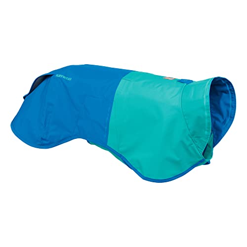 RUFFWEAR Sun Shower Regenponcho, Leichter wasserdichter Regenmantel für Hunde, Größe: Small, Blue Dusk von RUFFWEAR