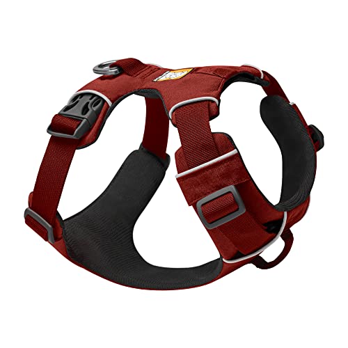 RUFFWEAR Front Range Hundegeschirr mit Brustring, Reflektierendes Gepolstertes Anti-Zieh-Geschirr, Red Clay, XXS von RUFFWEAR