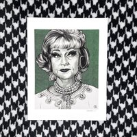 Agnes Moorhead Als Endora Portrait Kunstdruck von RufusTigerStudio