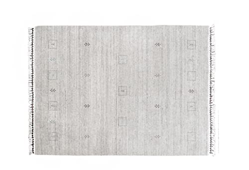 Moderner Teppich Lorry Buff GABBEH Home & Living 230 x 160 cm aus pflanzlicher Wolle in der Farbe Natural Ideal für Jede Art von Umgebung: Küche, Badezimmer, Wohnzimmer, Schlafzimmer von Rug Emotion