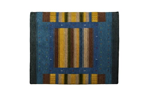 Moderner Teppich Lorry Buff GABBEH Home & Living 240 x 170 cm aus pflanzlicher Wolle in bunten Farben. Ideal für Jede Art von Umgebung: Küche, Badezimmer, Wohnzimmer, Schlafzimmer von Rug Emotion