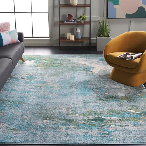 Rug-QJDDUP Teppich Flur 100 x 170 cm Waschbar rutschfest Kurzflor Home Teppich für Schlafzimmer Wohnzimmer Küche Moderne abstrakte Tinte blau grün Rug-QJDDUP Teppich Flur 100 x 170 cm Waschbar rutschfest Kurzflor Home Teppich für Schlafzimmer Wohnzimmer Küche Moderne abstrakte Tinte blau grün von Rug-QJDDUP