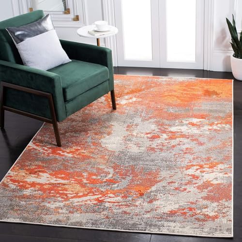 Rug-QJDDUP Teppich Flur Eingangsbereich 70 x 140 cm Anti-Rutsch Waschbarer Kurzflor Teppiche für küchen Schlafzimmer Esszimmer Bettvorleger Moderne abstrakte Tinte grau orange Rug-QJDDUP Teppich Flur Eingangsbereich 70 x 140 cm Anti-Rutsch Waschbarer Kurzflor Teppiche für küchen Schlafzimmer Esszimmer Bettvorleger Moderne abstrakte Tinte grau orange von Rug-QJDDUP