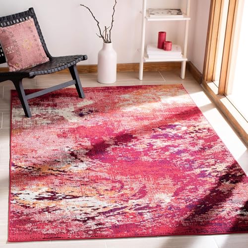 Rug-QJDDUP Teppich Flur Eingangsbereich 70 x 140 cm Anti-Rutsch Waschbarer Kurzflor Teppiche für küchen Schlafzimmer Esszimmer Bettvorleger Moderne abstrakte Tinte rosarot Rug-QJDDUP Teppich Flur Eingangsbereich 70 x 140 cm Anti-Rutsch Waschbarer Kurzflor Teppiche für küchen Schlafzimmer Esszimmer Bettvorleger Moderne abstrakte Tinte rosarot von Rug-QJDDUP