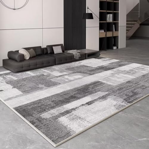 Rug-QJDDUP Teppich Wohnzimmer 150 x 180 cm Teppiche Modern Waschbarer rutschfest Kurzflor Weich Teppich für Schlafzimmer Esszimmer Flur Modernes abstraktes Tintengrau Rug-QJDDUP Teppich Wohnzimmer 150 x 180 cm Teppiche Modern Waschbarer rutschfest Kurzflor Weich Teppich für Schlafzimmer Esszimmer Flur Modernes abstraktes Tintengrau von Rug-QJDDUP