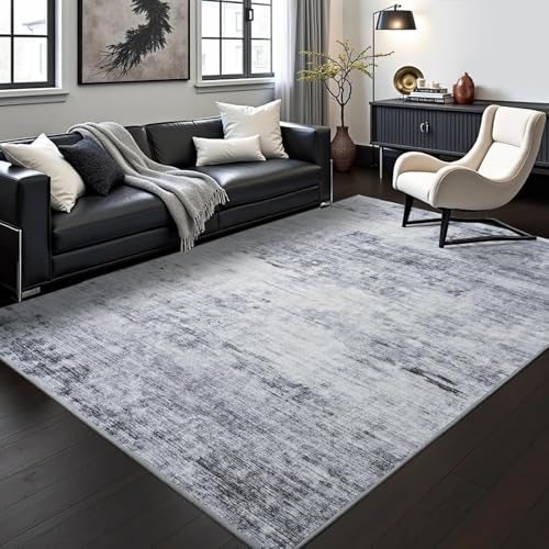 Rug-QJDDUP Teppich großer 200 x 250 cm Teppich Wohnzimmer Kurzflor Waschbar Modern Wohnzimmerteppich für Schlafzimmer Esszimmer Modernes Tintengrau Rug-QJDDUP Teppich großer 200 x 250 cm Teppich Wohnzimmer Kurzflor Waschbar Modern Wohnzimmerteppich für Schlafzimmer Esszimmer Modernes Tintengrau von Rug-QJDDUP