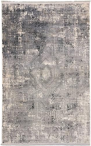Rug Studios Teppich BHIMA | Farbe: Schwarz; Größe: 40 x 60 cm | strapazierfähig und leicht zu reinigen | Wohnzimmer | Schlafzimmer von Rug Studios
