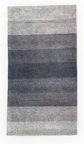 Rug Studios Teppich GABBEH ROYAL | Handgeknüpft | Farbe: Grau; Größe: 90 x 160 cm | strapazierfähig und leicht zu reinigen | Wohnzimmer | Schlafzimmer von Rug Studios