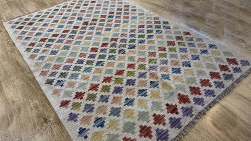 Rug Studios Teppich KELIM ORIGINAL | Farbe: Multi; Größe: 102 x 153 cm | strapazierfähig und leicht zu reinigen | Wohnzimmer | Schlafzimmer von Rug Studios