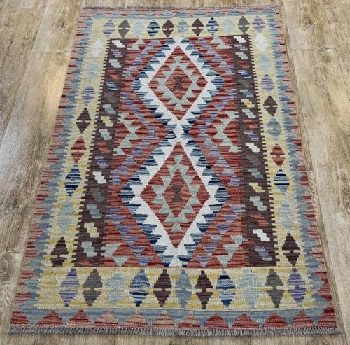 Rug Studios Teppich KELIM ORIGINAL | Farbe: Multi; Größe: 97 x 152 cm | strapazierfähig und leicht zu reinigen | Wohnzimmer | Schlafzimmer von Rug Studios