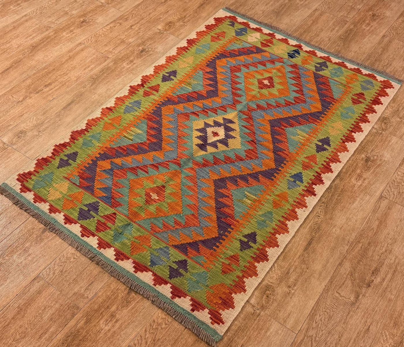 Rug Studios Teppich KELIM ORIGINAL HANDGEARBEITET, Rechteckig, Höhe: 5 mm, Handgefertigt, 100 x 150 cm, Multi Rug Studios Teppich KELIM ORIGINAL HANDGEARBEITET, Rechteckig, Höhe: 5 mm, Handgefertigt, 100 x 150 cm, Multi von Rug Studios