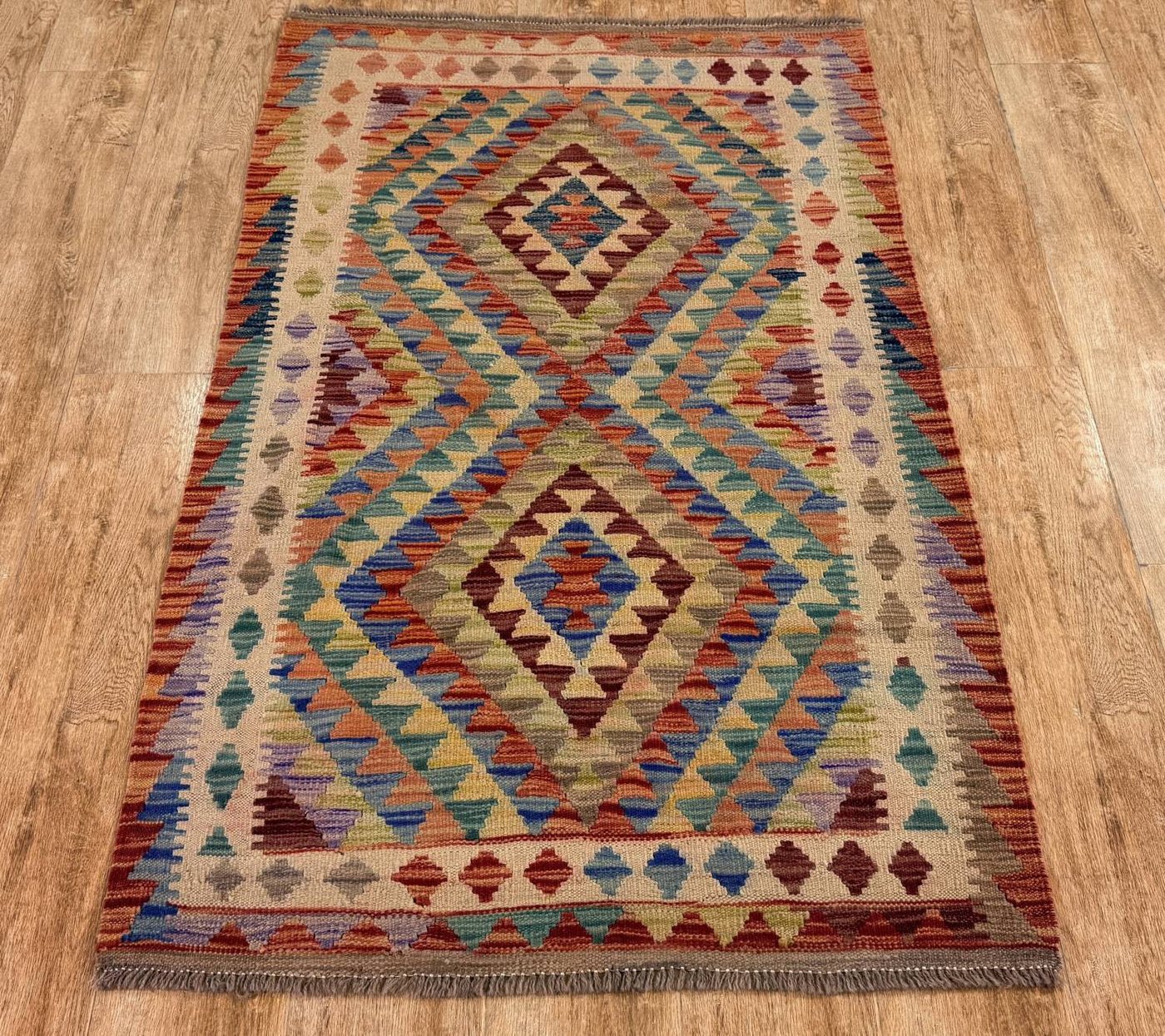 Rug Studios Teppich KELIM ORIGINAL HANDGEARBEITET, Rechteckig, Höhe: 5 mm, Handgefertigt, 100 x 160 cm, Multi Rug Studios Teppich KELIM ORIGINAL HANDGEARBEITET, Rechteckig, Höhe: 5 mm, Handgefertigt, 100 x 160 cm, Multi von Rug Studios