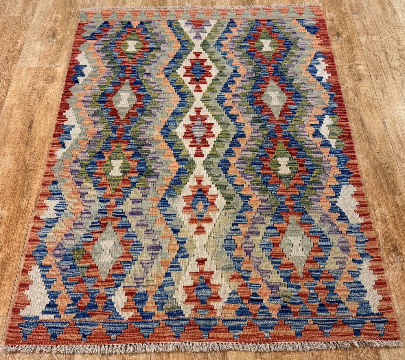 Rug Studios Teppich KELIM ORIGINAL HANDGEARBEITET, Rechteckig, Höhe: 5 mm, Handgefertigt, 103 x 143 cm, Multi Rug Studios Teppich KELIM ORIGINAL HANDGEARBEITET, Rechteckig, Höhe: 5 mm, Handgefertigt, 103 x 143 cm, Multi von Rug Studios