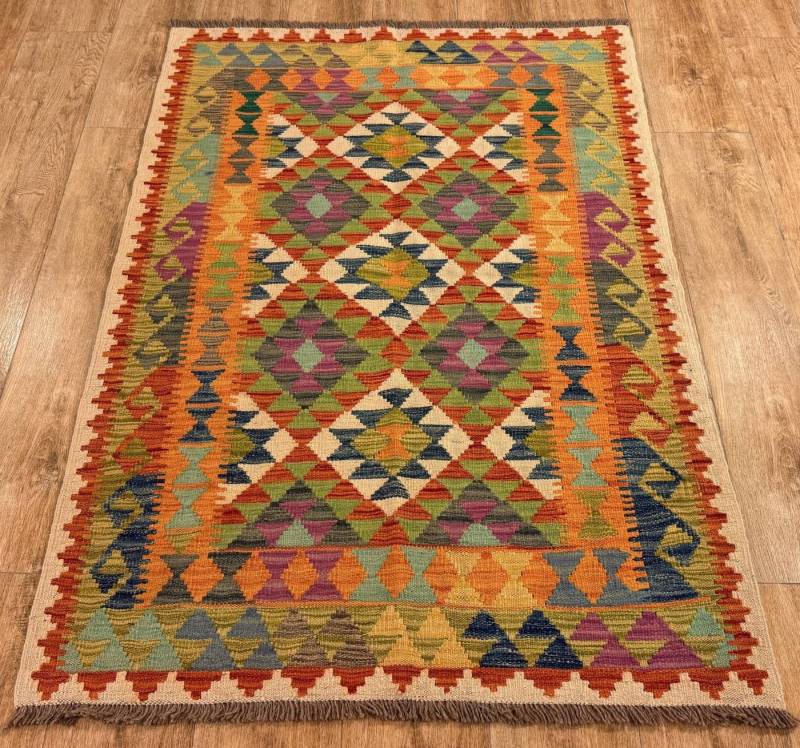 Rug Studios Teppich KELIM ORIGINAL HANDGEARBEITET, Rechteckig, Höhe: 5 mm, Handgefertigt, 104 x 152 cm, Multi Rug Studios Teppich KELIM ORIGINAL HANDGEARBEITET, Rechteckig, Höhe: 5 mm, Handgefertigt, 104 x 152 cm, Multi von Rug Studios