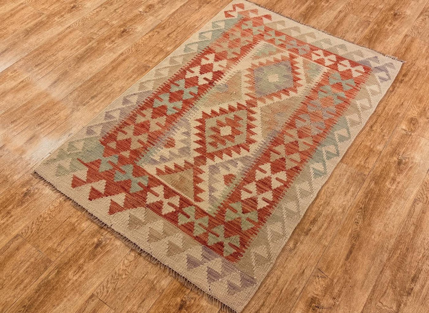 Rug Studios Teppich KELIM ORIGINAL HANDGEARBEITET, Rechteckig, Höhe: 5 mm, Handgefertigt, 104 x 153 cm, Multi Rug Studios Teppich KELIM ORIGINAL HANDGEARBEITET, Rechteckig, Höhe: 5 mm, Handgefertigt, 104 x 153 cm, Multi von Rug Studios