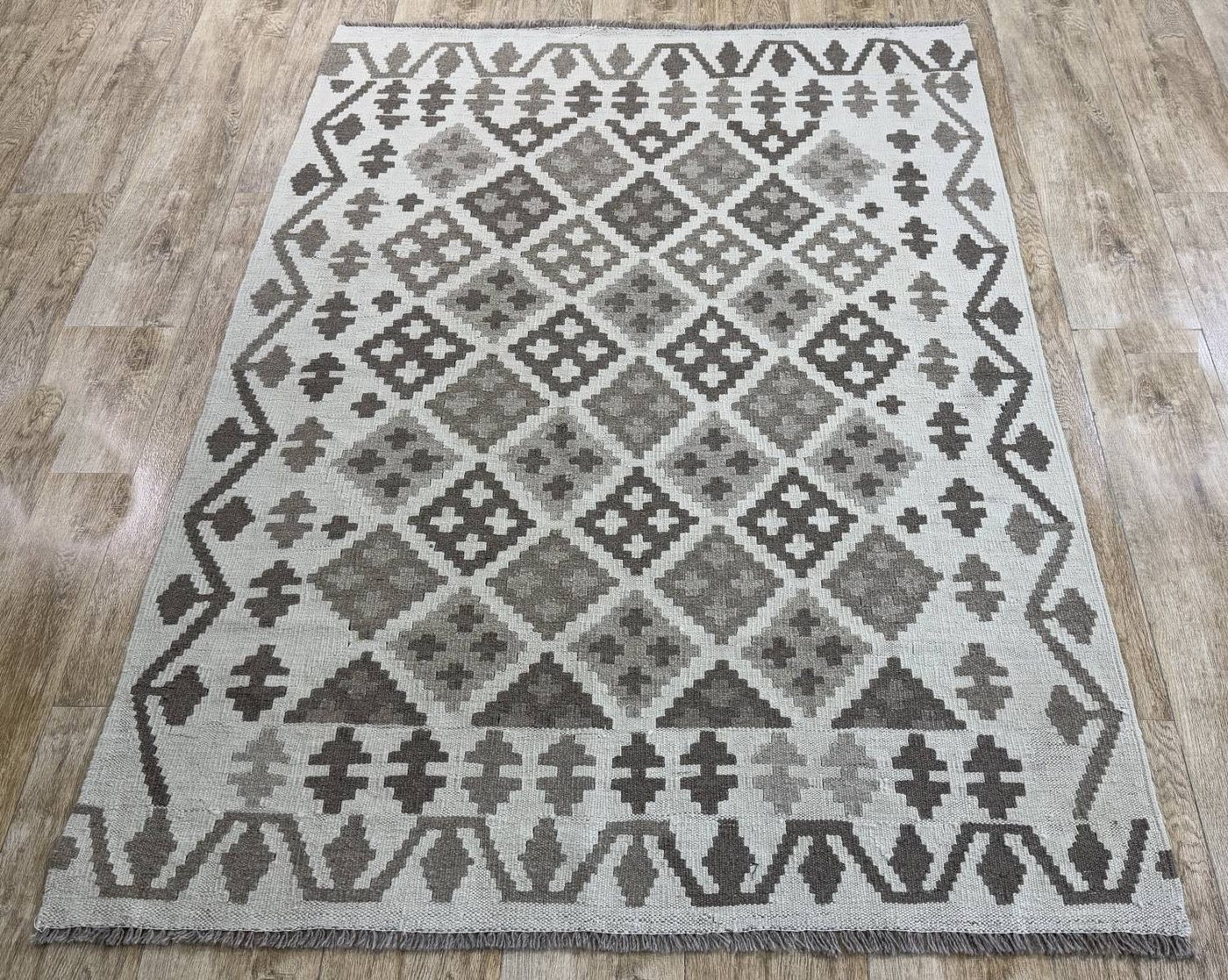 Rug Studios Teppich KELIM ORIGINAL HANDGEARBEITET, Rechteckig, Höhe: 5 mm, Handgefertigt, 126 x 177 cm, Natur Rug Studios Teppich KELIM ORIGINAL HANDGEARBEITET, Rechteckig, Höhe: 5 mm, Handgefertigt, 126 x 177 cm, Natur von Rug Studios