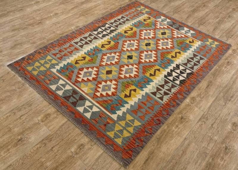 Rug Studios Teppich KELIM ORIGINAL HANDGEARBEITET, Rechteckig, Höhe: 5 mm, Handgefertigt, 148 x 194 cm, Multi Rug Studios Teppich KELIM ORIGINAL HANDGEARBEITET, Rechteckig, Höhe: 5 mm, Handgefertigt, 148 x 194 cm, Multi von Rug Studios