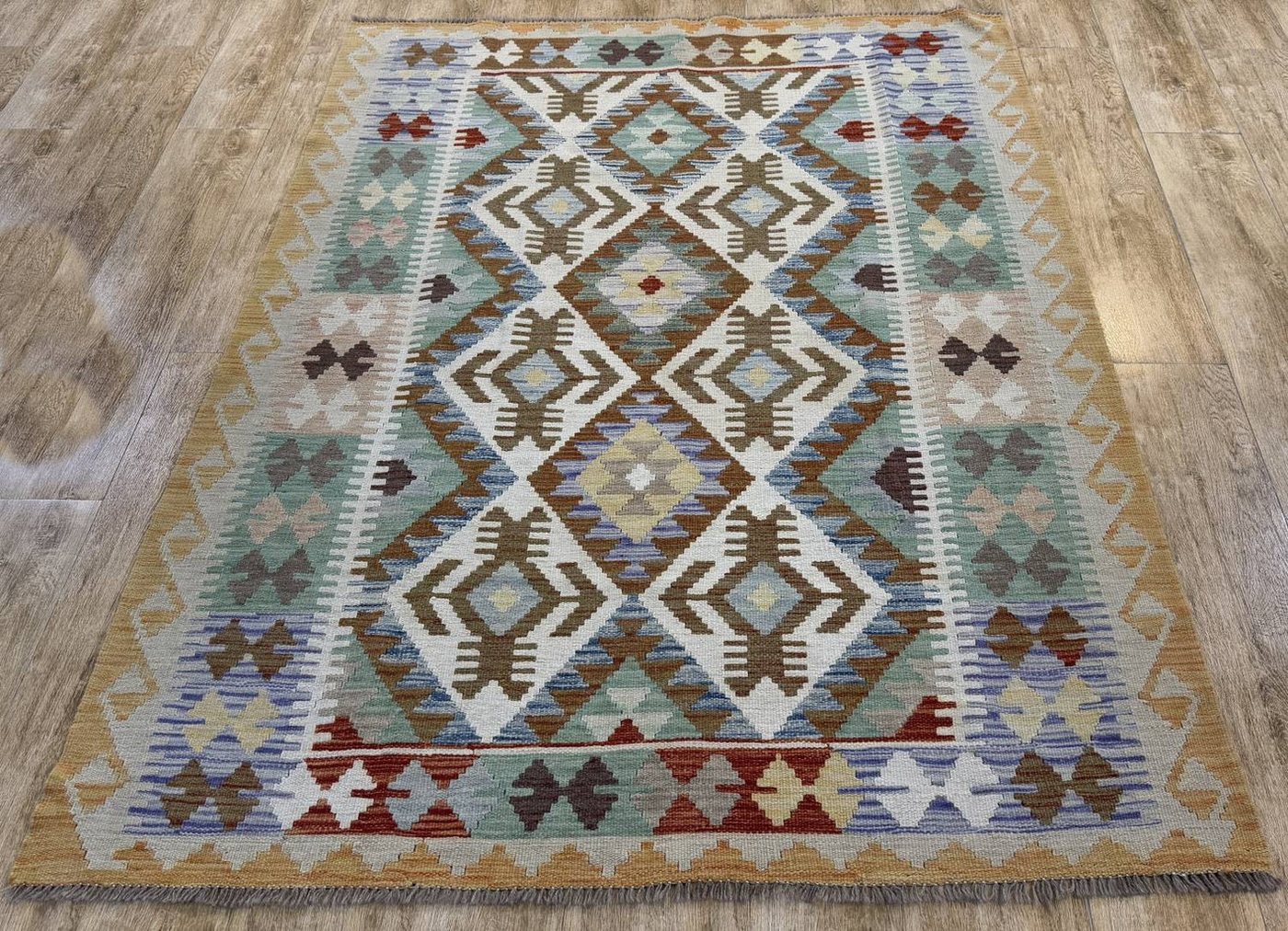 Rug Studios Teppich KELIM ORIGINAL HANDGEARBEITET, Rechteckig, Höhe: 5 mm, Handgefertigt, 148 x 201 cm, Multi Rug Studios Teppich KELIM ORIGINAL HANDGEARBEITET, Rechteckig, Höhe: 5 mm, Handgefertigt, 148 x 201 cm, Multi von Rug Studios