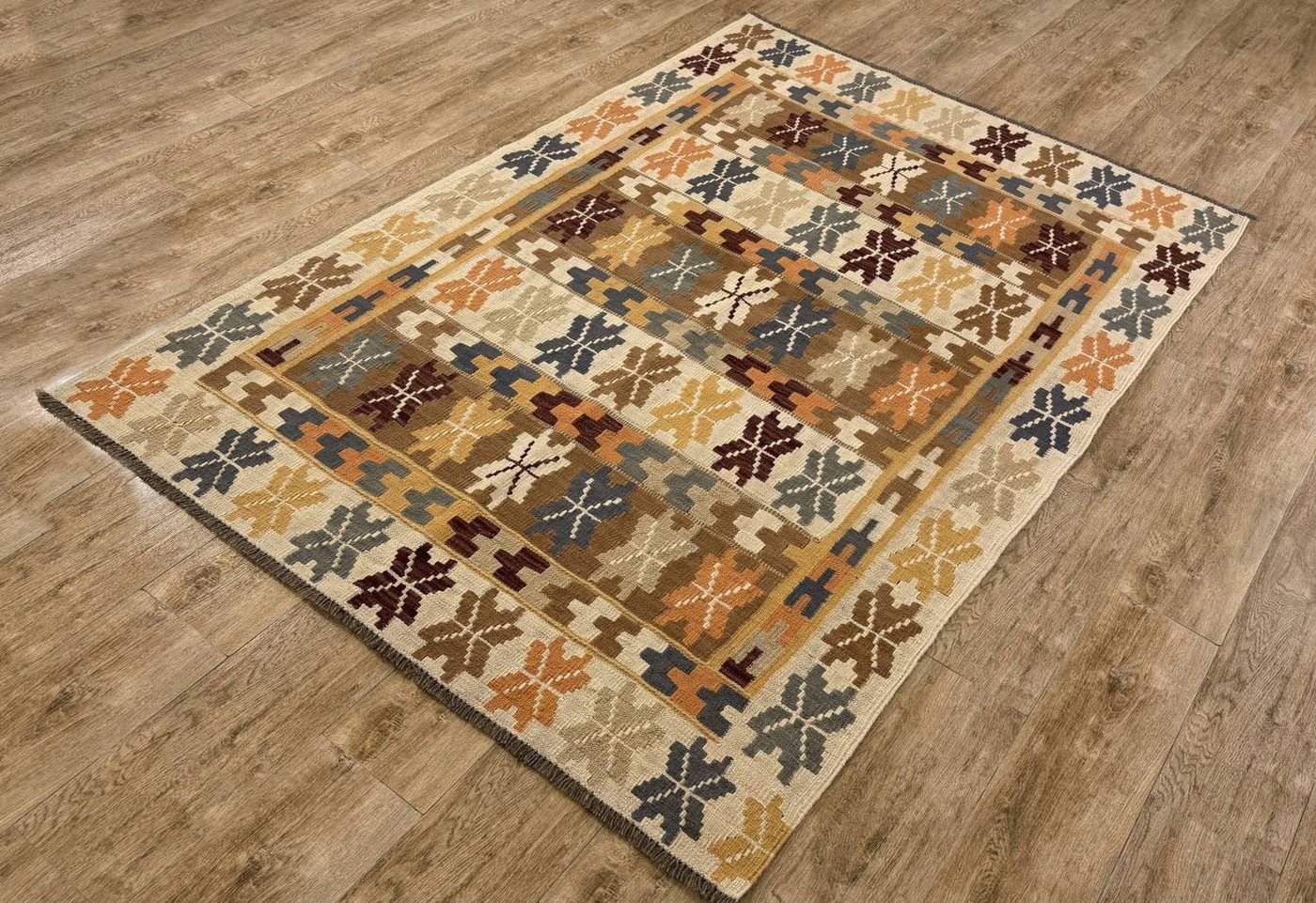 Rug Studios Teppich KELIM ORIGINAL HANDGEARBEITET, Rechteckig, Höhe: 5 mm, Handgefertigt, 148 x 214 cm, Multi Rug Studios Teppich KELIM ORIGINAL HANDGEARBEITET, Rechteckig, Höhe: 5 mm, Handgefertigt, 148 x 214 cm, Multi von Rug Studios