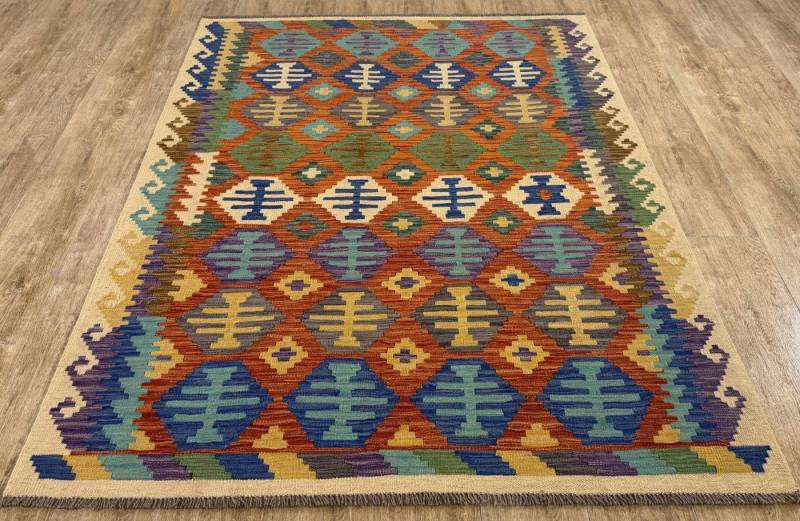 Rug Studios Teppich KELIM ORIGINAL HANDGEARBEITET, Rechteckig, Höhe: 5 mm, Handgefertigt, 149 x 194 cm, Multi Rug Studios Teppich KELIM ORIGINAL HANDGEARBEITET, Rechteckig, Höhe: 5 mm, Handgefertigt, 149 x 194 cm, Multi von Rug Studios