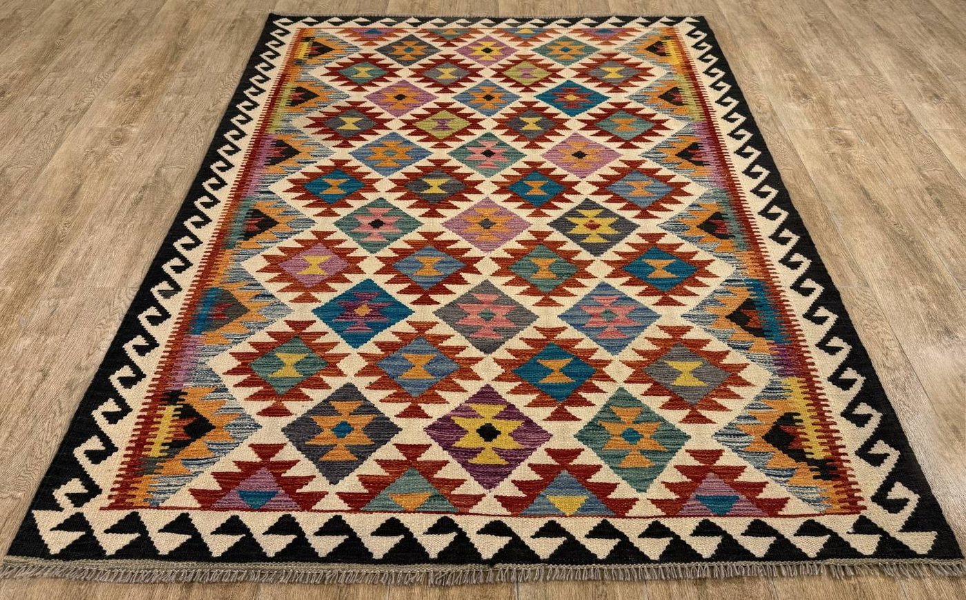 Rug Studios Teppich KELIM ORIGINAL HANDGEARBEITET, Rechteckig, Höhe: 5 mm, Handgefertigt, 151 x 208 cm, Multi Rug Studios Teppich KELIM ORIGINAL HANDGEARBEITET, Rechteckig, Höhe: 5 mm, Handgefertigt, 151 x 208 cm, Multi von Rug Studios