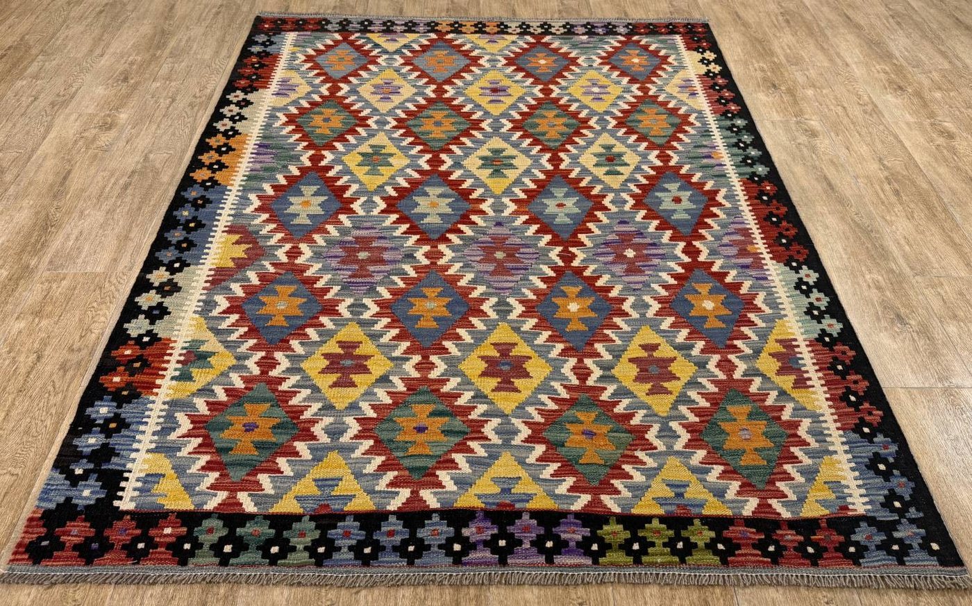 Rug Studios Teppich KELIM ORIGINAL HANDGEARBEITET, Rechteckig, Höhe: 5 mm, Handgefertigt, 155 x 201 cm, Multi Rug Studios Teppich KELIM ORIGINAL HANDGEARBEITET, Rechteckig, Höhe: 5 mm, Handgefertigt, 155 x 201 cm, Multi von Rug Studios