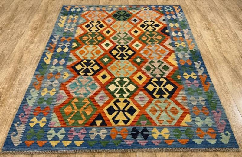 Rug Studios Teppich KELIM ORIGINAL HANDGEARBEITET, Rechteckig, Höhe: 5 mm, Handgefertigt, 156 x 201 cm, Multi Rug Studios Teppich KELIM ORIGINAL HANDGEARBEITET, Rechteckig, Höhe: 5 mm, Handgefertigt, 156 x 201 cm, Multi von Rug Studios