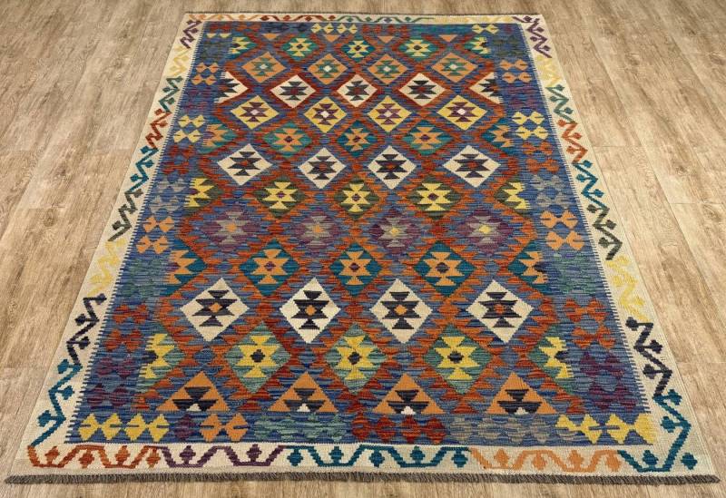 Rug Studios Teppich KELIM ORIGINAL HANDGEARBEITET, Rechteckig, Höhe: 5 mm, Handgefertigt, 183 x 240 cm, Multi Rug Studios Teppich KELIM ORIGINAL HANDGEARBEITET, Rechteckig, Höhe: 5 mm, Handgefertigt, 183 x 240 cm, Multi von Rug Studios