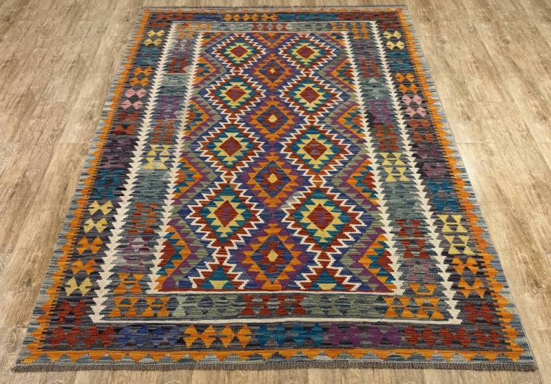 Rug Studios Teppich KELIM ORIGINAL HANDGEARBEITET, Rechteckig, Höhe: 5 mm, Handgefertigt, 184 x 251 cm, Multi Rug Studios Teppich KELIM ORIGINAL HANDGEARBEITET, Rechteckig, Höhe: 5 mm, Handgefertigt, 184 x 251 cm, Multi von Rug Studios