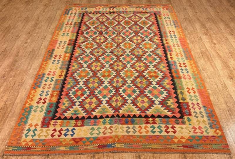 Rug Studios Teppich KELIM ORIGINAL HANDGEARBEITET, Rechteckig, Höhe: 5 mm, Handgefertigt, 202 x 300 cm, Multi Rug Studios Teppich KELIM ORIGINAL HANDGEARBEITET, Rechteckig, Höhe: 5 mm, Handgefertigt, 202 x 300 cm, Multi von Rug Studios