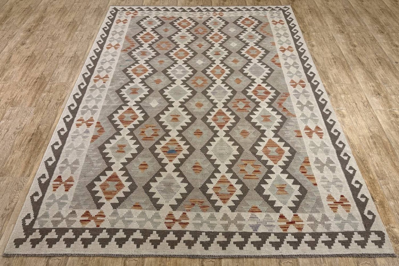 Rug Studios Teppich KELIM ORIGINAL HANDGEARBEITET, Rechteckig, Höhe: 5 mm, Handgefertigt, 203 x 282 cm, Natur von Rug Studios