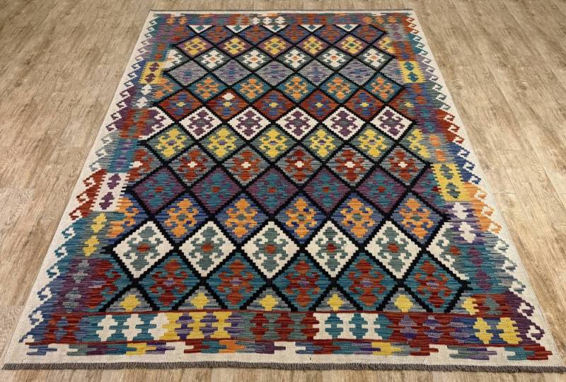 Rug Studios Teppich KELIM ORIGINAL HANDGEARBEITET, Rechteckig, Höhe: 5 mm, Handgefertigt, 203 x 288 cm, Multi von Rug Studios