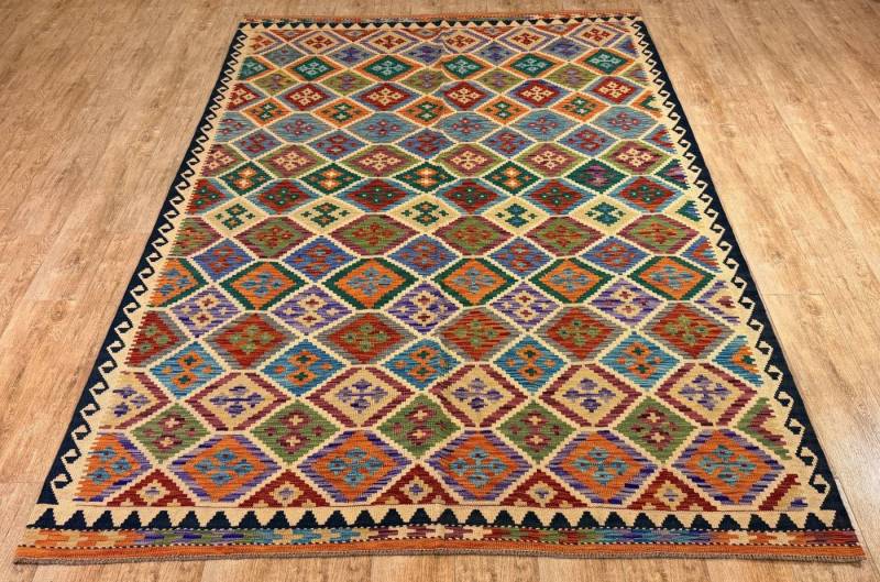 Rug Studios Teppich KELIM ORIGINAL HANDGEARBEITET, Rechteckig, Höhe: 5 mm, Handgefertigt, 203 x 290 cm, Multi Rug Studios Teppich KELIM ORIGINAL HANDGEARBEITET, Rechteckig, Höhe: 5 mm, Handgefertigt, 203 x 290 cm, Multi von Rug Studios