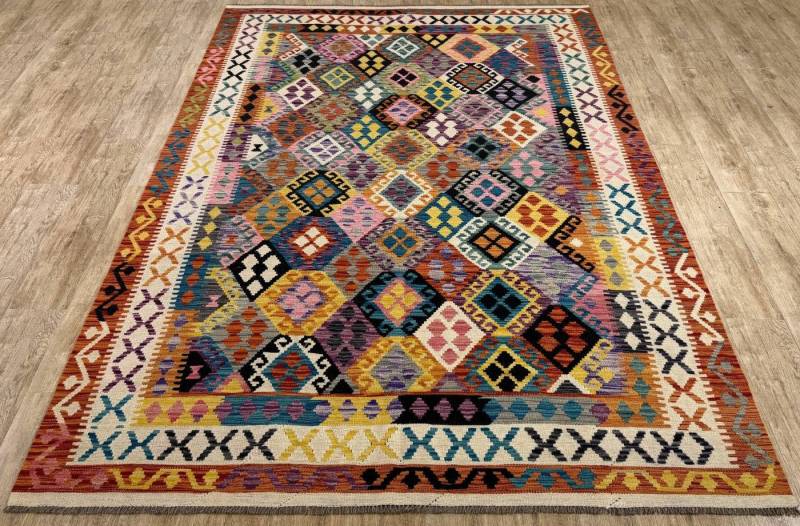 Rug Studios Teppich KELIM ORIGINAL HANDGEARBEITET, Rechteckig, Höhe: 5 mm, Handgefertigt, 207 x 301 cm, Multi Rug Studios Teppich KELIM ORIGINAL HANDGEARBEITET, Rechteckig, Höhe: 5 mm, Handgefertigt, 207 x 301 cm, Multi von Rug Studios