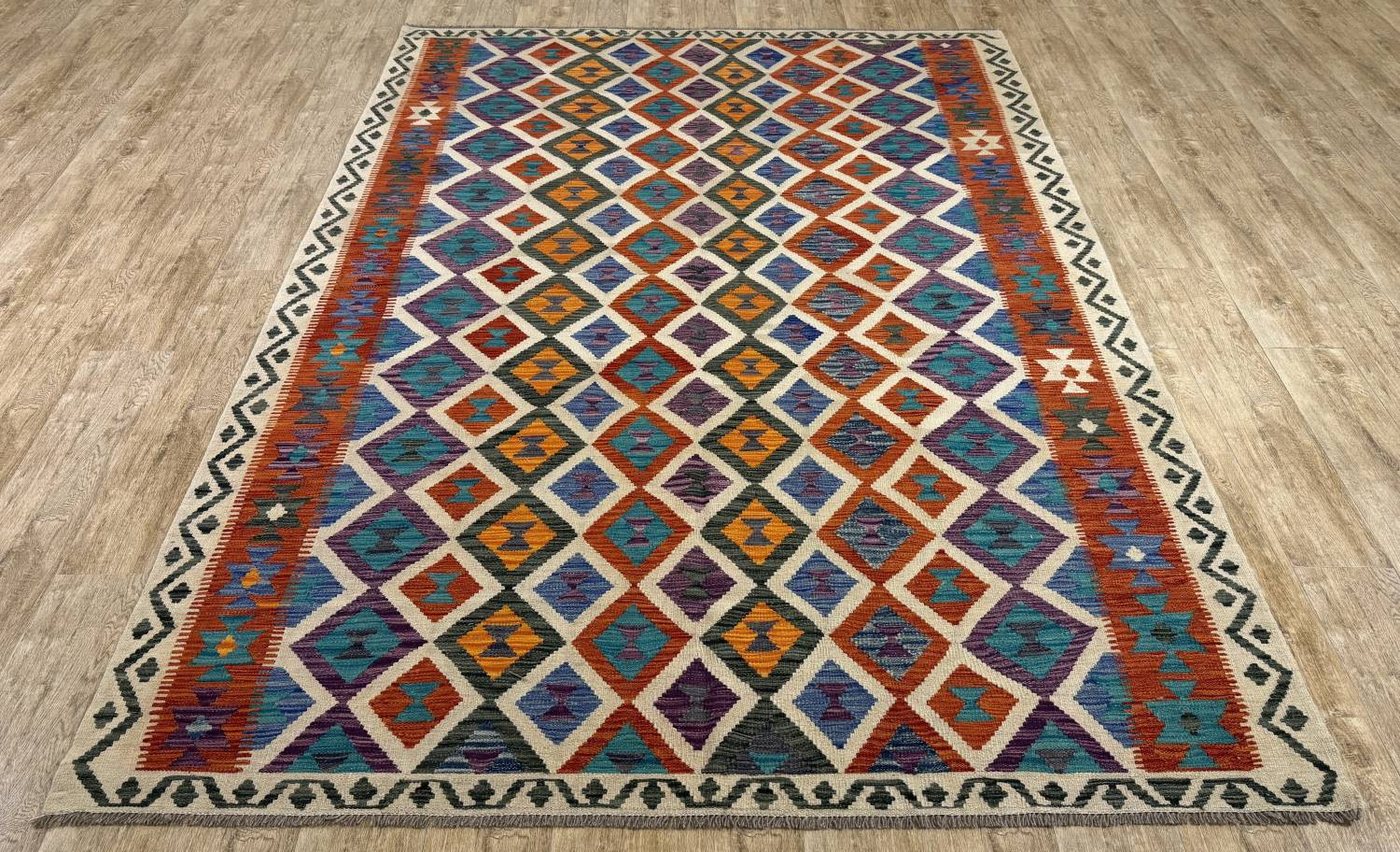 Rug Studios Teppich KELIM ORIGINAL HANDGEARBEITET, Rechteckig, Höhe: 5 mm, Handgefertigt, 210 x 294 cm, Multi Rug Studios Teppich KELIM ORIGINAL HANDGEARBEITET, Rechteckig, Höhe: 5 mm, Handgefertigt, 210 x 294 cm, Multi von Rug Studios