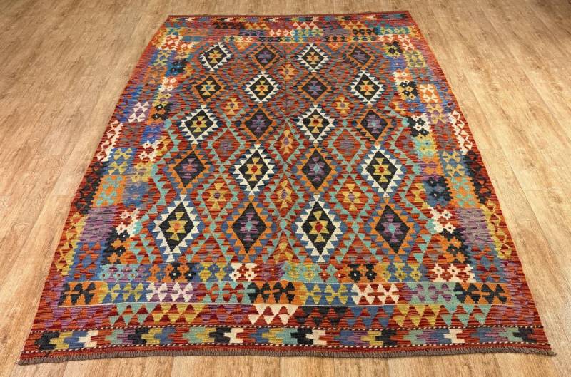 Rug Studios Teppich KELIM ORIGINAL HANDGEARBEITET, Rechteckig, Höhe: 5 mm, Handgefertigt, 212 x 296 cm, Multi Rug Studios Teppich KELIM ORIGINAL HANDGEARBEITET, Rechteckig, Höhe: 5 mm, Handgefertigt, 212 x 296 cm, Multi von Rug Studios