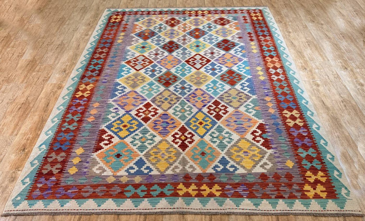 Rug Studios Teppich KELIM ORIGINAL HANDGEARBEITET, Rechteckig, Höhe: 5 mm, Handgefertigt, 219 x 295 cm, Multi von Rug Studios